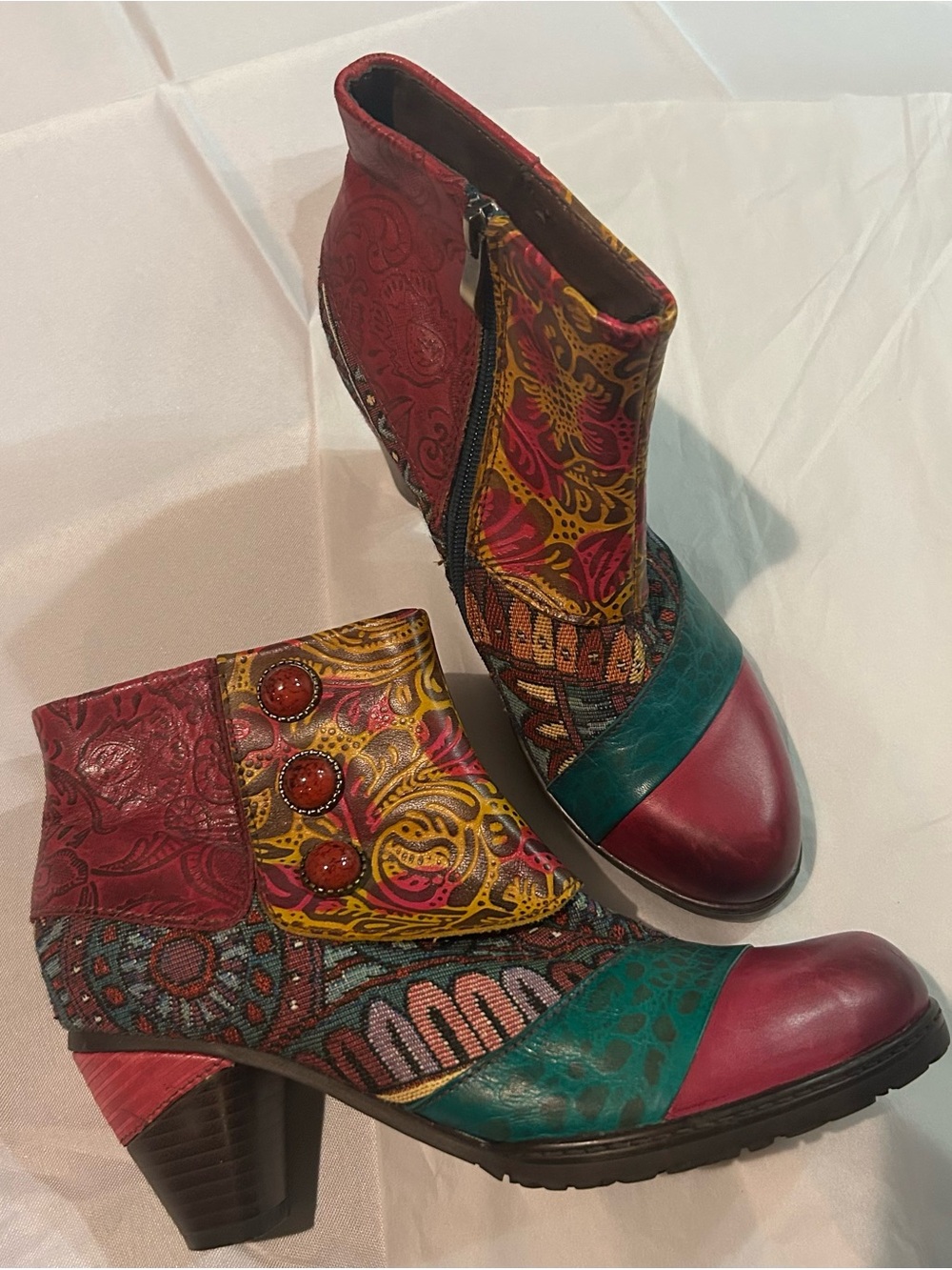 SOCOFY Boho Ankle Boots US 7,5
EU 38 Multicolor Mixed Media